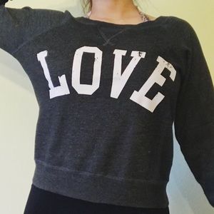 Sustainably-Made Gray LOVE Sweater (S)